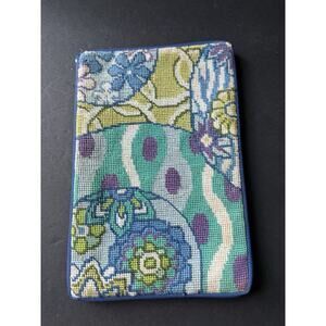 Handcrafted Needlepoint Case Journal Kindle Book Floral Artisan Cottagecore